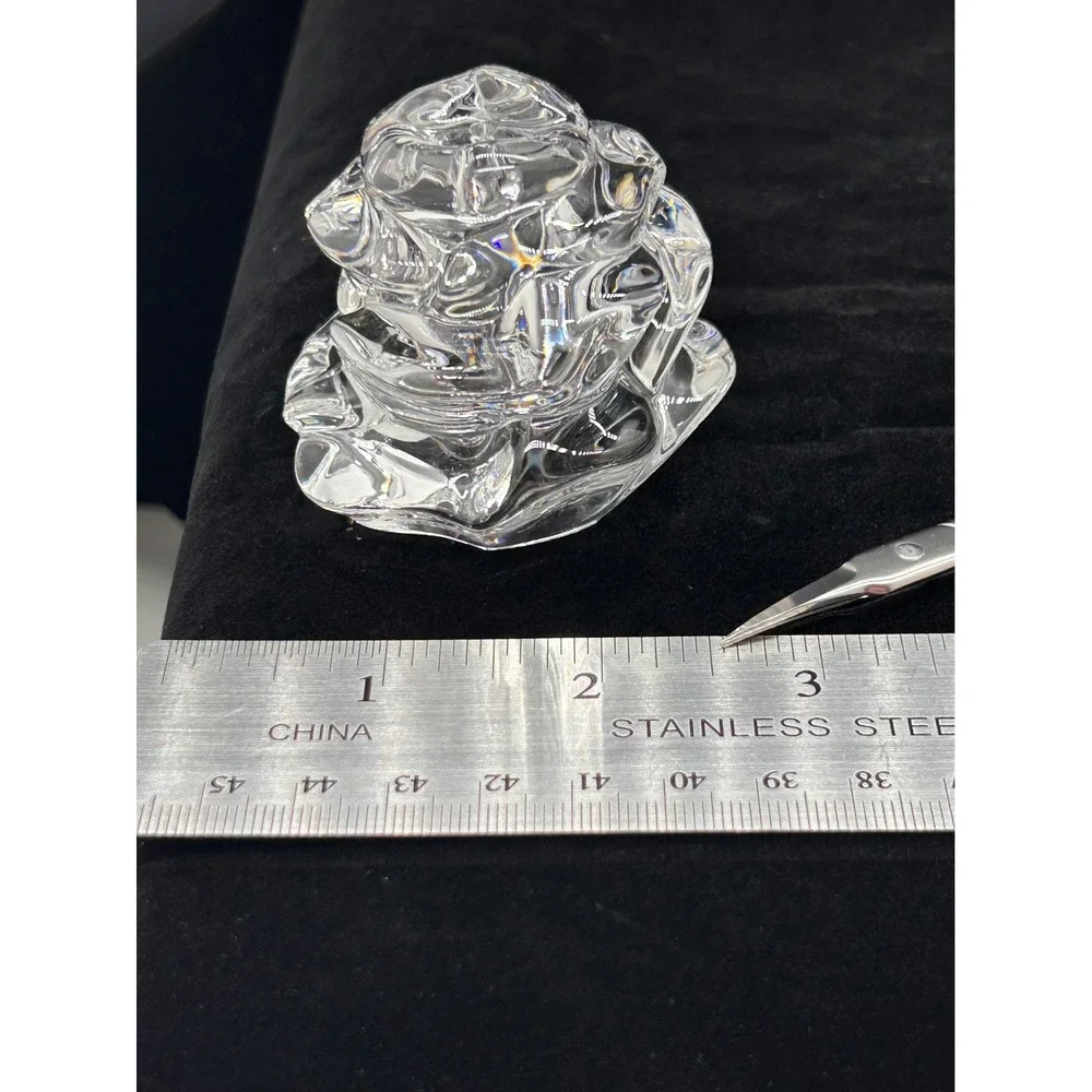 Gorham Floral Garden Rose Crystal Salt and Pepper Shakers Set 6014807 Clear